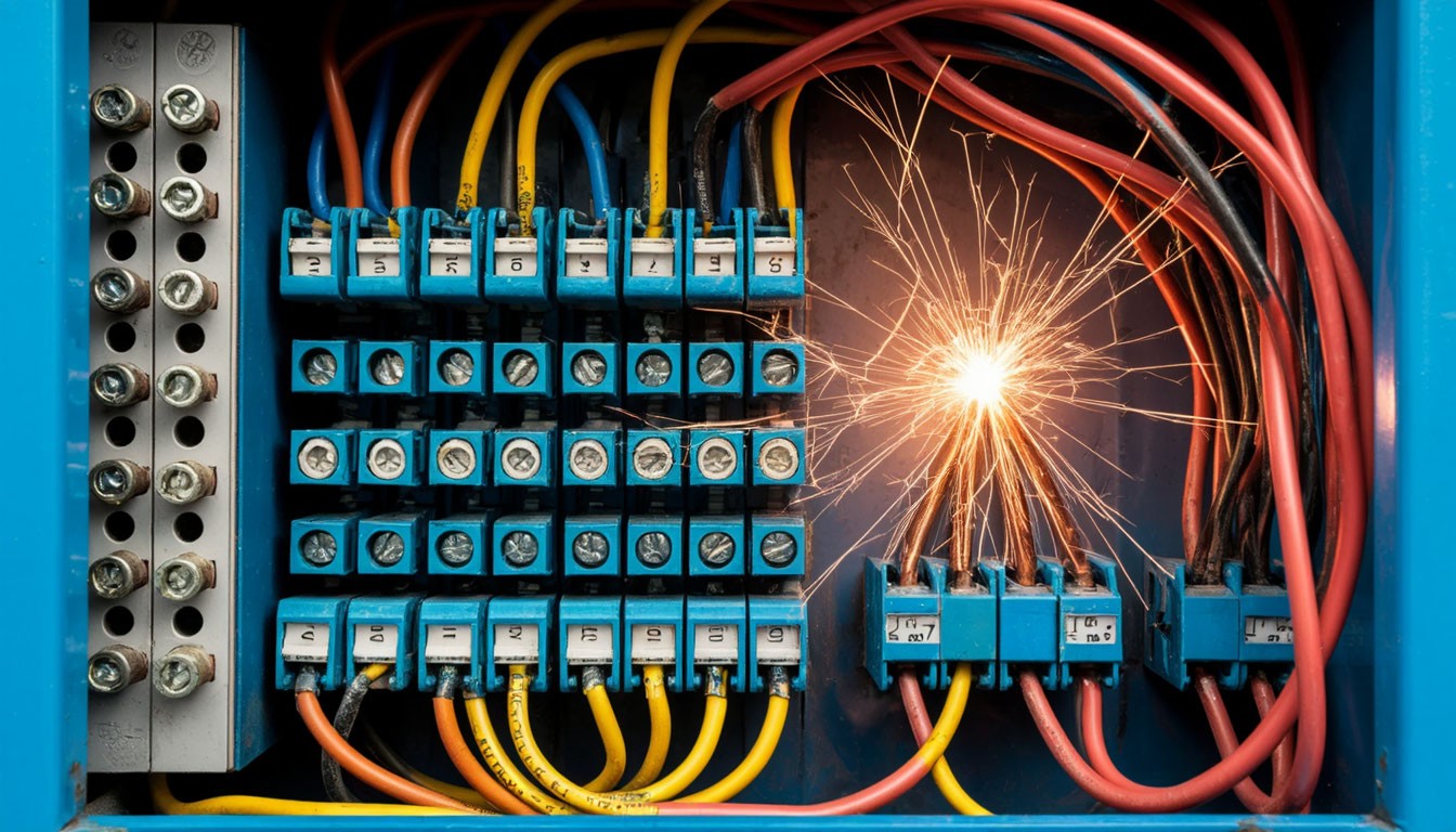 Причины возгорания электропроводки в производственных помещениях
