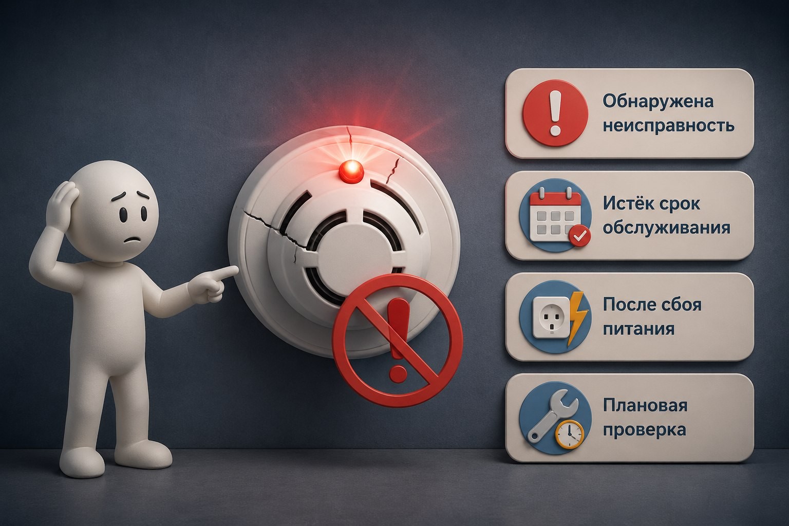 Когда требуется проверка и ремонт пожарной сигнализации специалистами