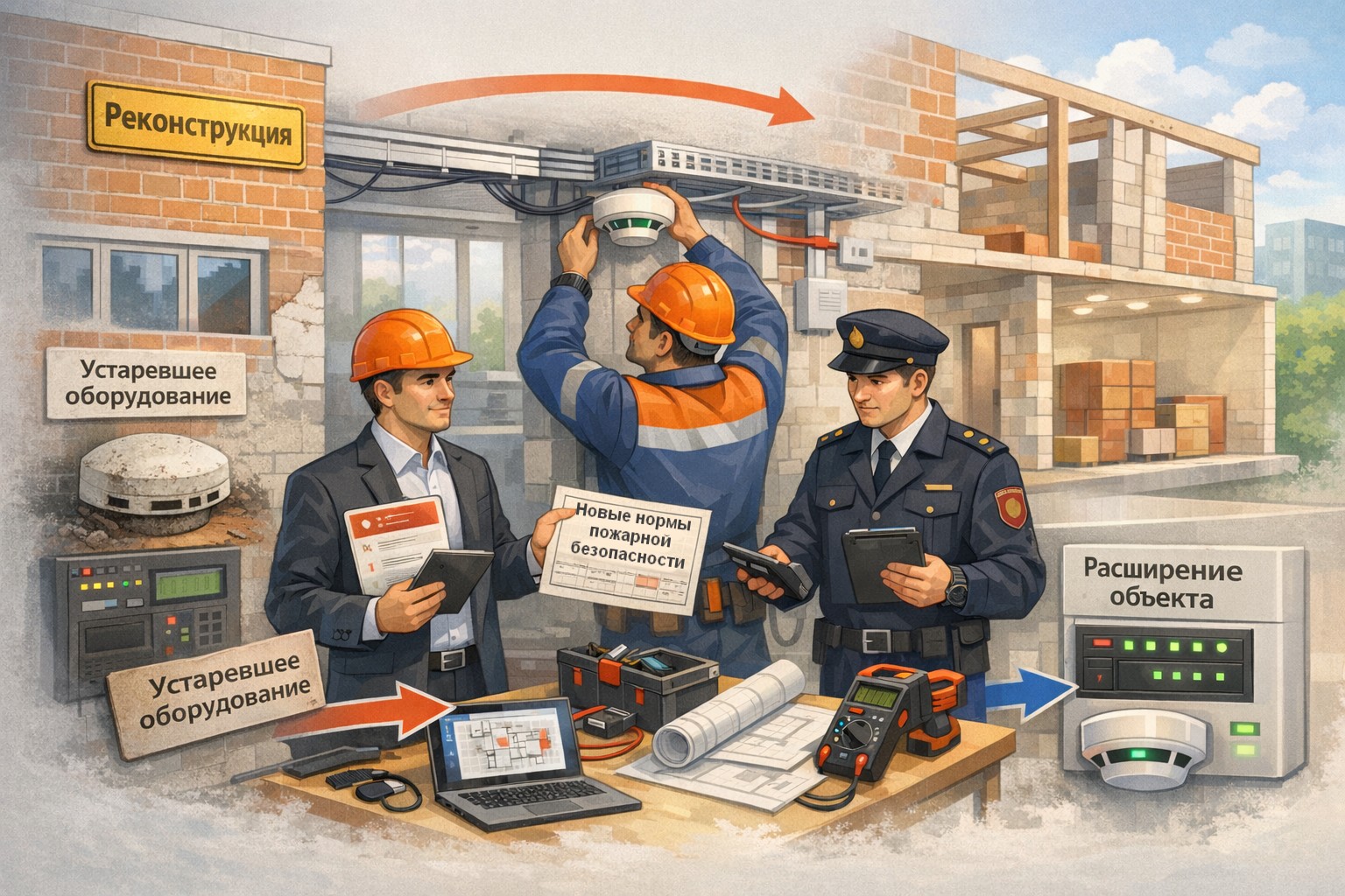 Модернизация пожарной сигнализации: когда необходима реконструкция и совершенствование системы