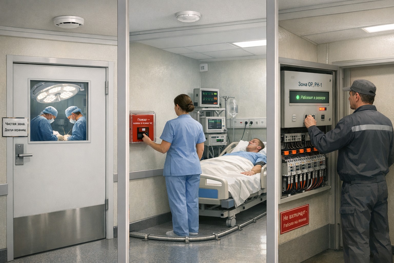 Особенности монтажа в операционных, реанимациях