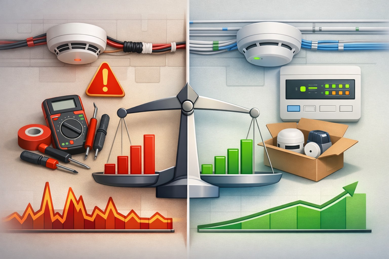 Что выгоднее замена или ремонт системы пожарной сигнализации? Сравниваем затраты и риски